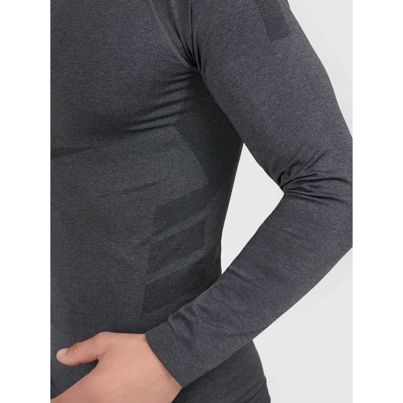 Seamless thermal ski underwear with quick-drying finish - men's longsleeve 4F 4FWAW26USEAM311-21M