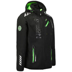 Geographical Norway ROYAUTE BLACK / GREEN DB MEN 068 BLACK / GREEN men's softshell jacket (WY8026H/GN-NOIR / VERT) Geographical Norway