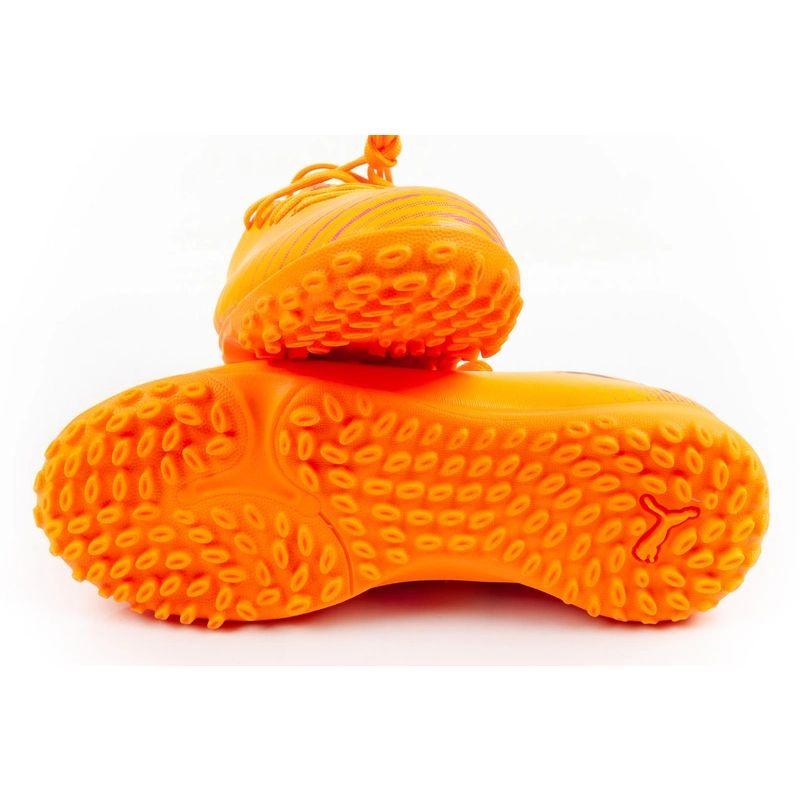 Puma Future 8 Play TT children's turf sports shoes, orange Puma