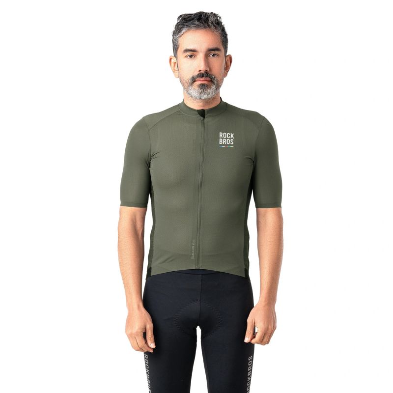 Rockbros 15220004002 ROAD TO SKY men's cycling jersey short sleeve S - green Rockbros