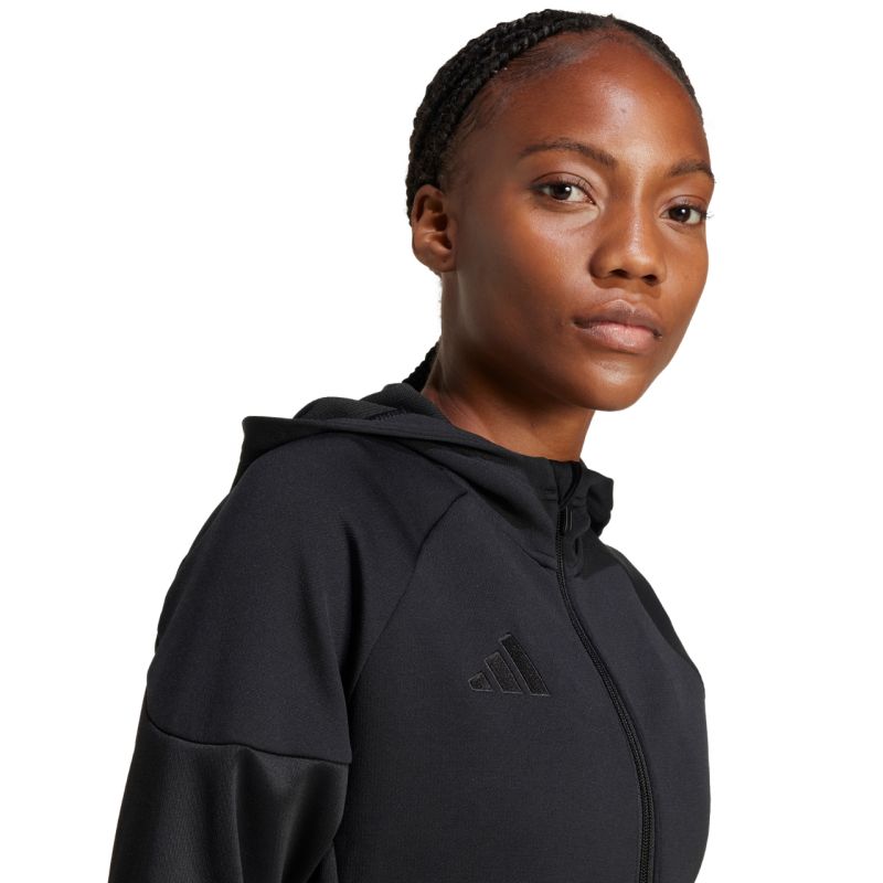 Women's adidas Tiro 25 Hoodie Full-Zip Black JD9079 In preparation Adidas
