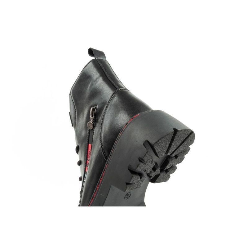 Lee Cooper boots, women's boots, leather boots, black, red, warm Lee Cooper