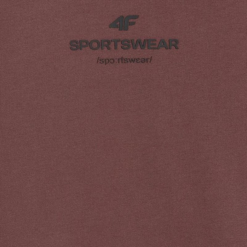 Men's T-shirt 4F M2961 dark brown 4FWAW25TTSHM2961 80S In preparation Your Sports Performance