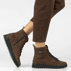 Women's brown suede leather ankle boots Filippo DBT7273