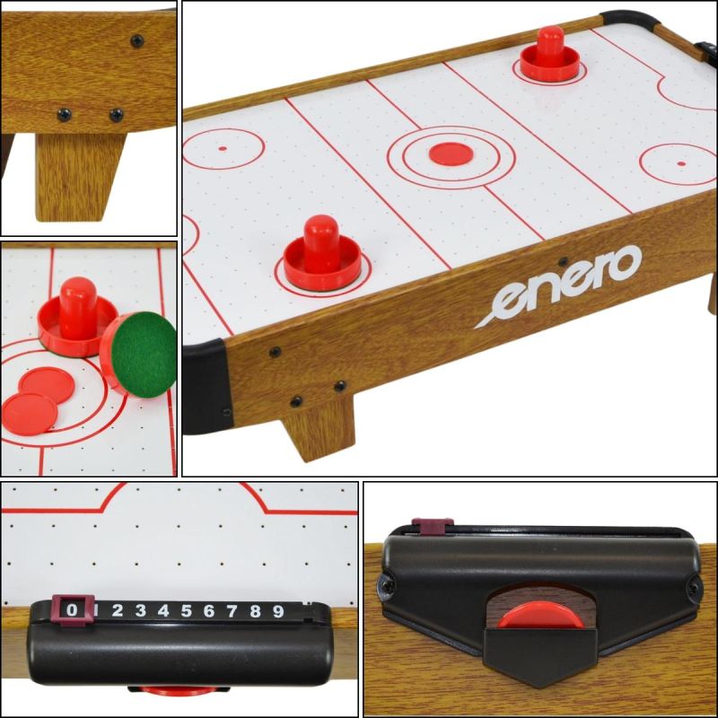 TABLE GAME AIR HOCKEY 60x32.5x14CM WOODEN ENERO Accessories Your Sports Performance