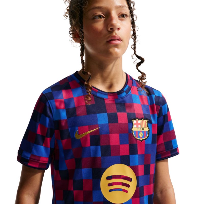 Nike FC Barcelona Kids' T-Shirt Burgundy and Blue II1752 621