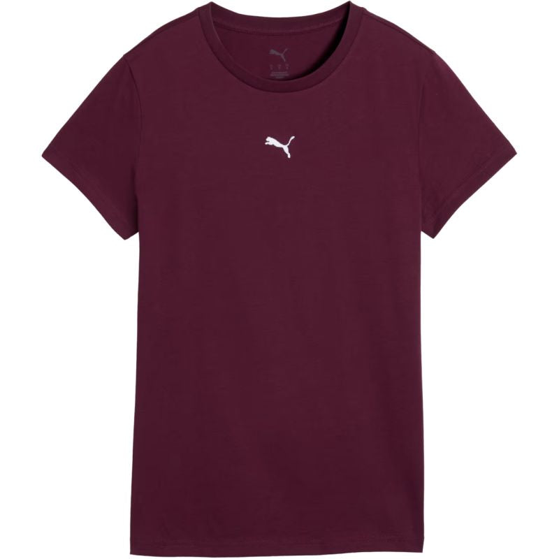 Puma Ess Centered Cat Logo Tee Women’s T-Shirt Burgundy 692916 24