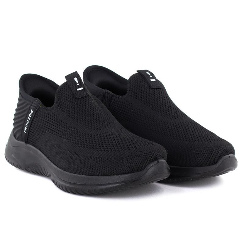 Women's slip-on black sports shoes Potocki BK01312 To be categorized Your Sports Performance