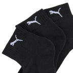 Puma Cushioned Quarter Socks 3 Pack Black 938581 01