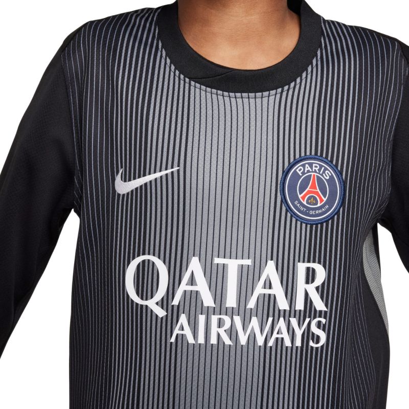 Nike PSG Goalkeeper Stadium 2025/26 Kids' Jersey Black HJ5267 010