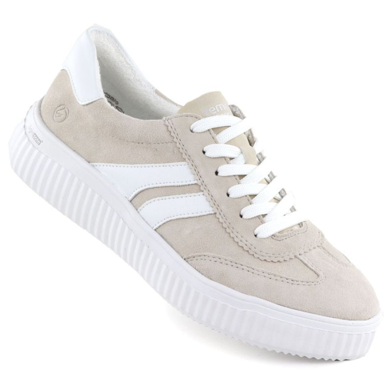 Beige leather sneakers Remonte Rieker D3E00-60 To be categorized Your Sports Performance