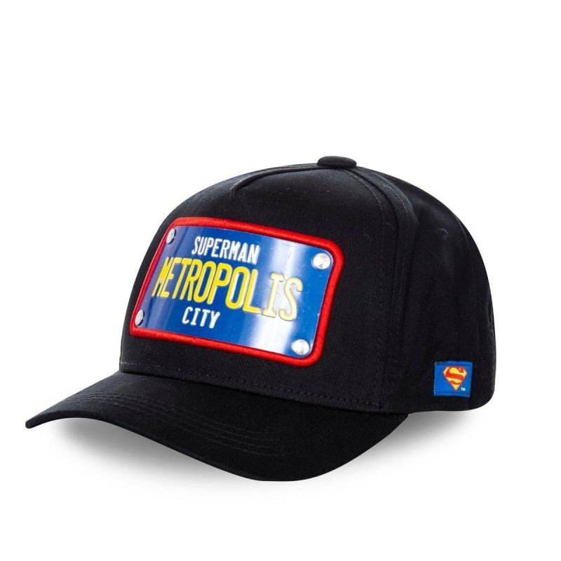 Capslab Superman Metropolis City DC Black Baseball Cap - FG/DC2/1/CAS/SUP1 Odzież/Czapki/Czapki z daszkiem Your Sports Performance