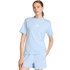 Women's adidas Essentials 3-Stripes Cotton T-shirt, light blue KB7119