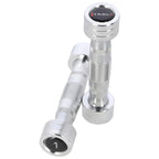 Set of chrome HMS dumbbells