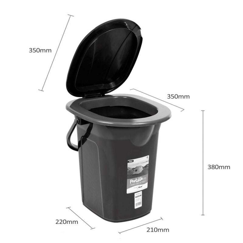 GREENBLUE TRAVEL TOILET, BLACK AND NAVY BLUE GB320BB Import z Action/Kemping/Do higieny Your Sports Performance