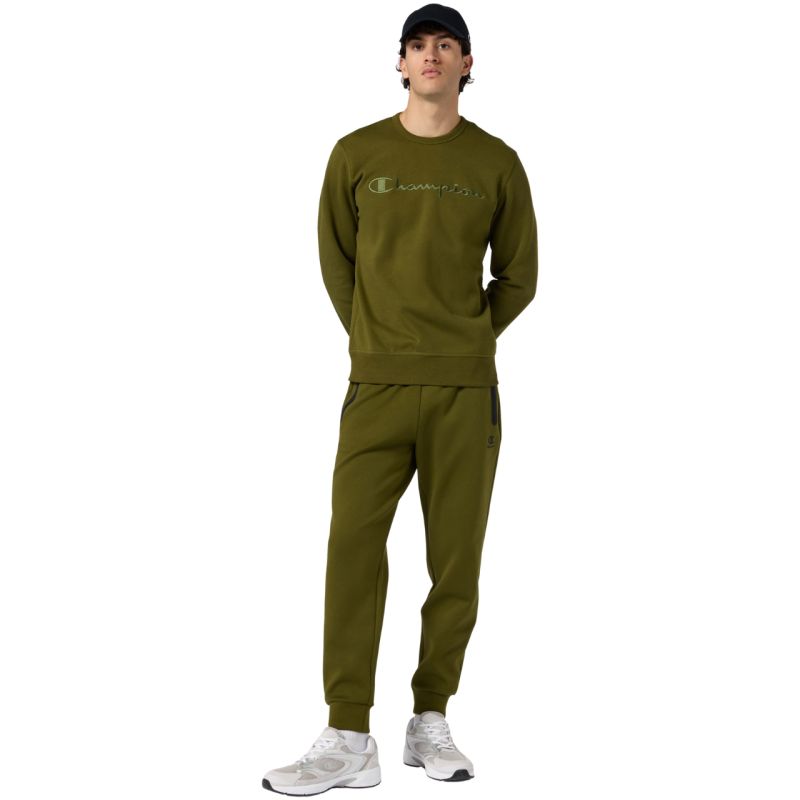 Champion Men's Crewneck Sweatshirt Olive 220272 GS585 Clothing Your Sports Performance