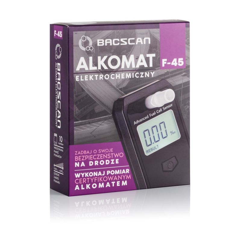 BACSCAN F-45 breathalyzer (electrochemical) Elektronika i akcesoria/Alkomaty Your Sports Performance