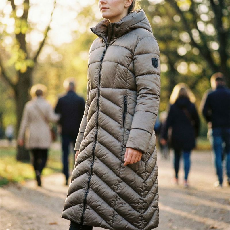 Geographical Norway Blanche Long Taupe DB Lady 0116 Taupe Women's Jacket (WZ5490F/GN-Taupe) Geographical Norway
