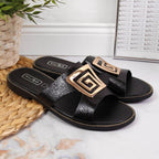 Black slippers with ornament W Filippo Footwear/Lifestyle/Peak Your Sports Performance