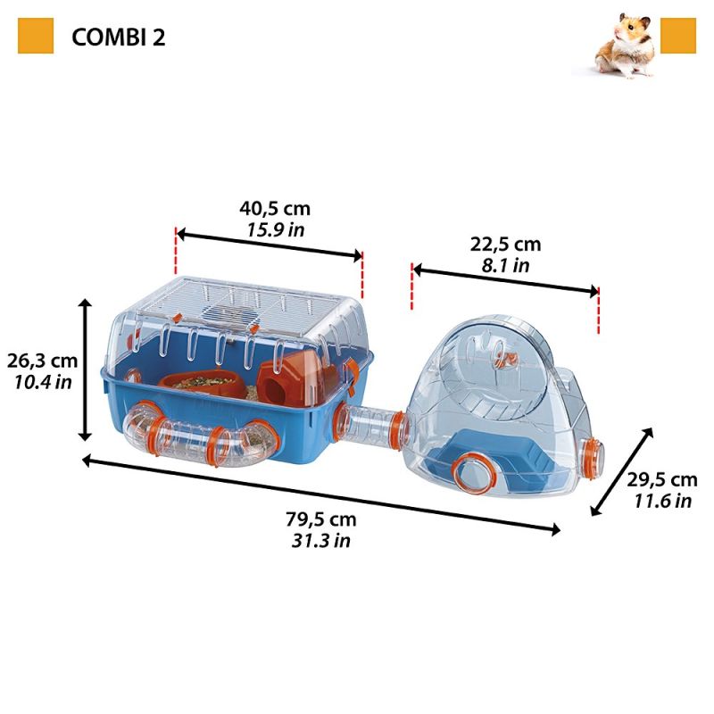 FERPLAST Combi 2 - hamster cage Dla małych zwierząt/Klatki Your Sports Performance