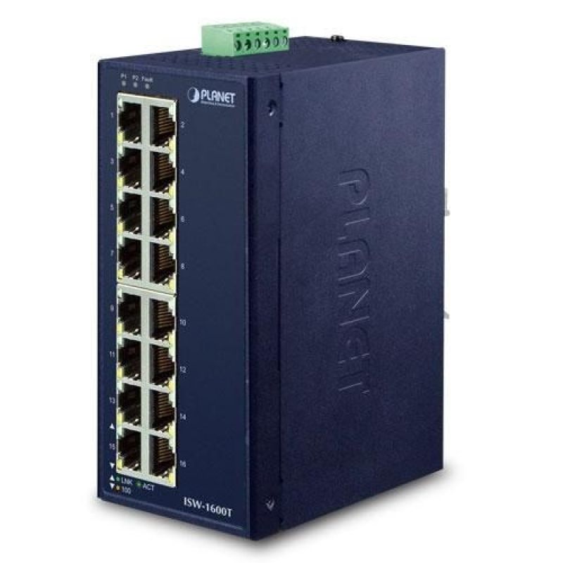 PLANET ISW-1600T Network Links Unmanaged Fast Ethernet (10/100) Blue Komunikacja i łączność/Switch-e Your Sports Performance