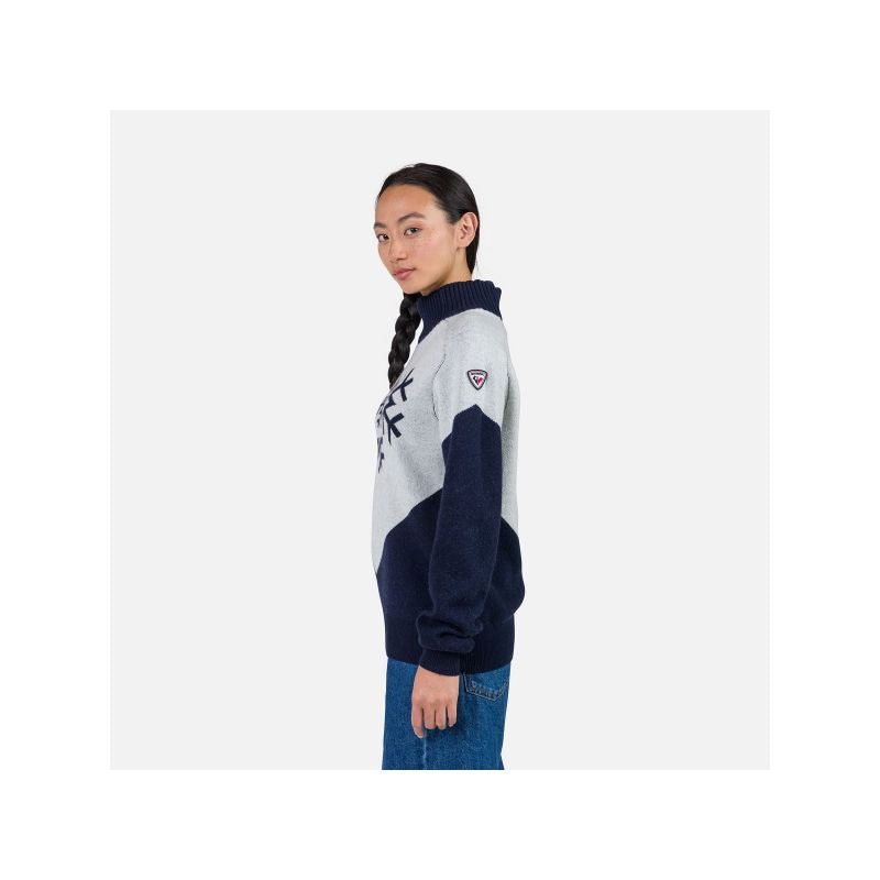 Rossignol W Cieloalto Tn Navy Blue Sweater Rossignol