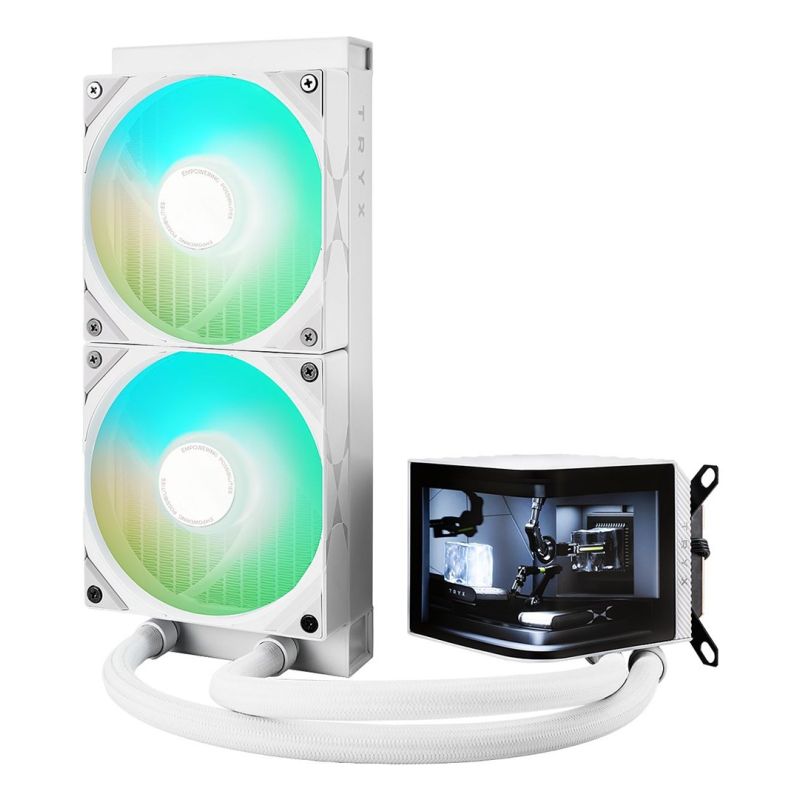 TRYX PANORAMA Complete Water Cooling ARGB - 240 mm white - AMD Socket AM4 (Ryzen) - AMD Socket AM5 (Ryzen Zen4) Chłodzenie/Chłodzenie - wentylatory Your Sports Performance