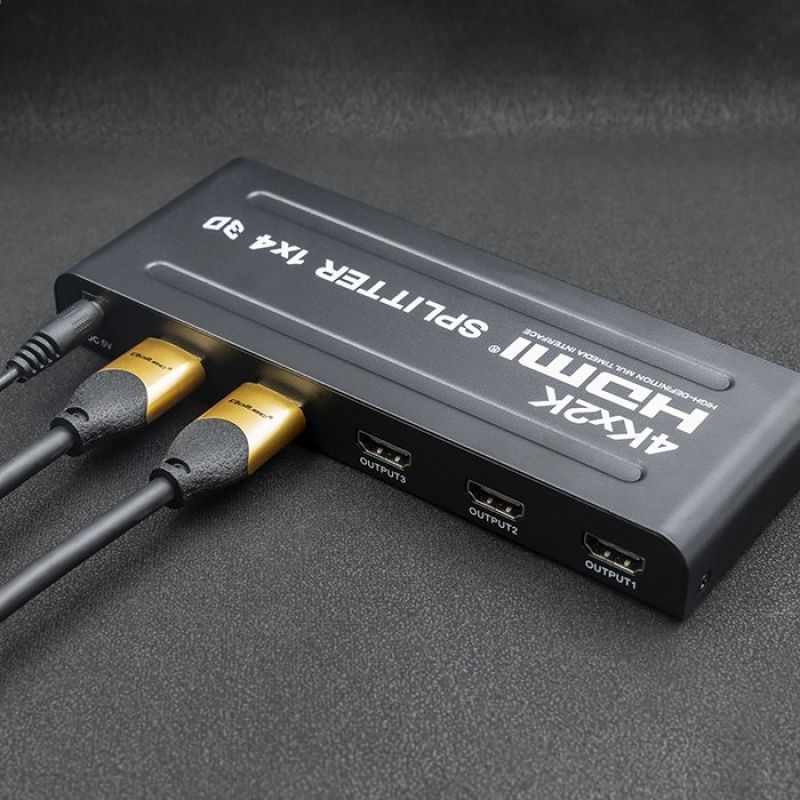 QOLTEC SPLITTER 4XHDMI 4KX2K | 3.4GB/S Kable i adaptery/Adaptery, przejściówki Your Sports Performance