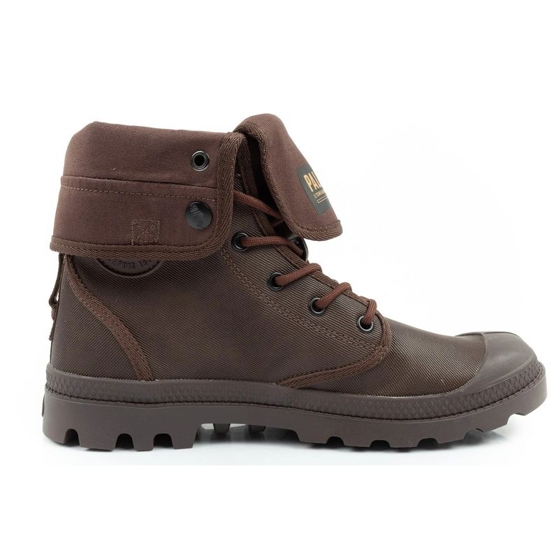 Palladium Men's Baggy Coated High Top Sneakers, Fashionable Dark Brown In preparation Your Sports Performance