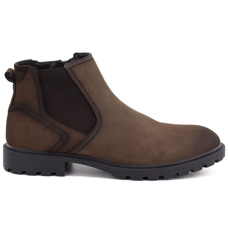 Men's high uninsulated ankle boots, brown, Vanhorn WN32307
