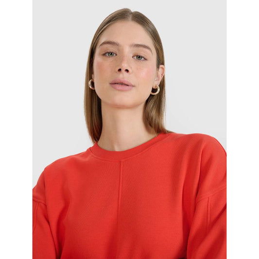 Oversized sweatshirt without a hood, unzipped, women's 4F 4FWSS25TSWSF1543-62S *Kategoria tymczasowa Your Sports Performance