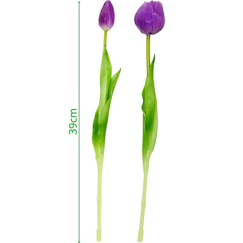 BOUQUET OF 5 PURPLE PEONY TULIPS 39 CM LIFE-LIKE SPRING DECORATION Home and Garden/Equipment Your Sports Performance
