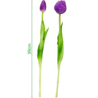 BOUQUET OF 5 PURPLE PEONY TULIPS 39 CM LIFE-LIKE SPRING DECORATION Home and Garden/Equipment Your Sports Performance
