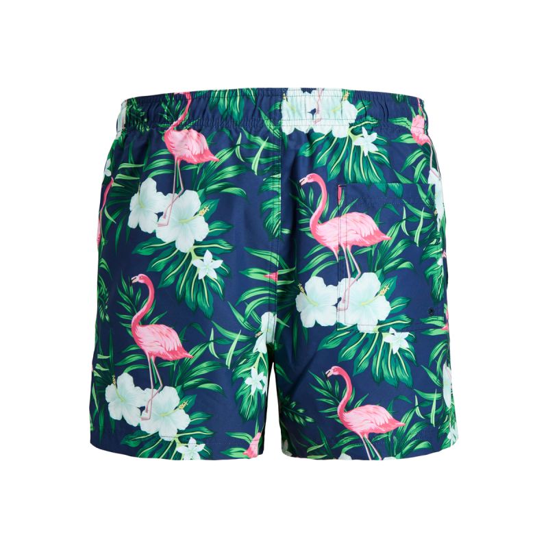 Jack&Jones men's JWHARUBA SWIM PRINTS SHORTS 12206537 NAVY BLAZER FLAMINGO Jack&Jones
