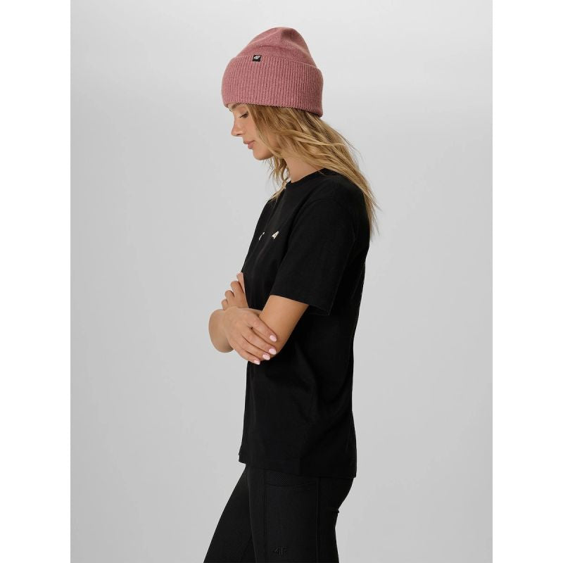 Women's loose T-shirt with print 4F 4FKAW26TTSHF4507-20S