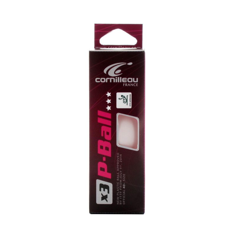Cornilleau table tennis balls P-BALL ITTF white 3 pcs. Accessories/Balls/Table Tennis Your Sports Performance