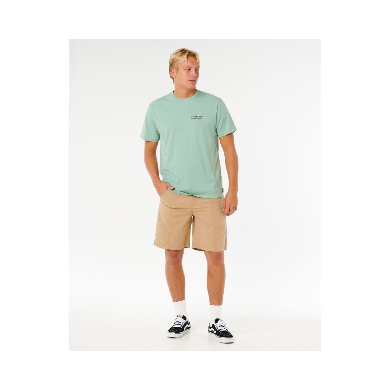 RIP CURL Vaporcool Search Peak Tee Green