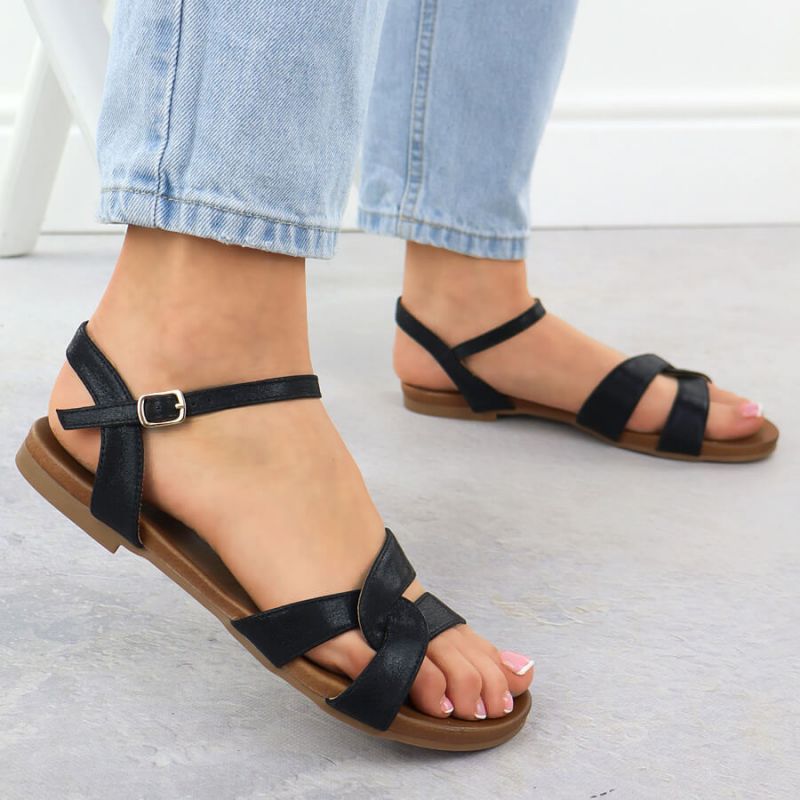 Black women's sandals S.Barski KV51-022 Footwear Your Sports Performance