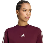 adidas Essentials 3-Stripes Boyfriend Women’s T-Shirt Burgundy KX0793