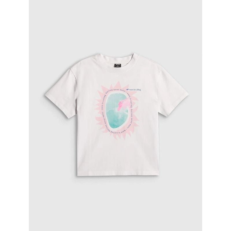 Women's printed T-shirt 4F 4FRSS26TTSHF4536-10S