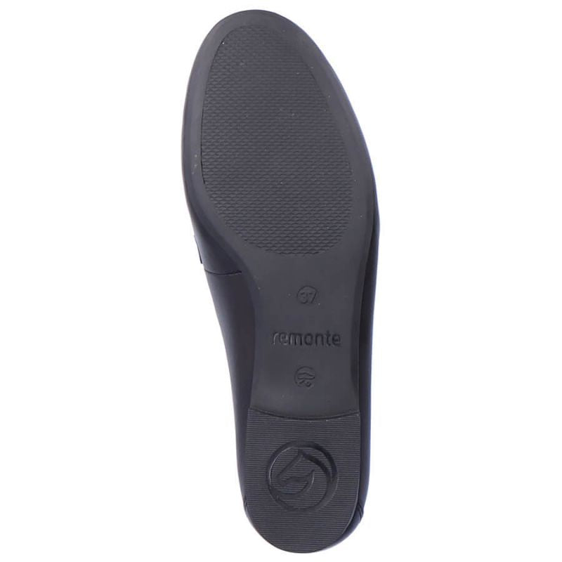 Comfortable leather shoes with a chain Remonte W RKR645, black