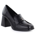 Women's black high-heeled moccasins Potocki SZ12783 To be categorized Your Sports Performance