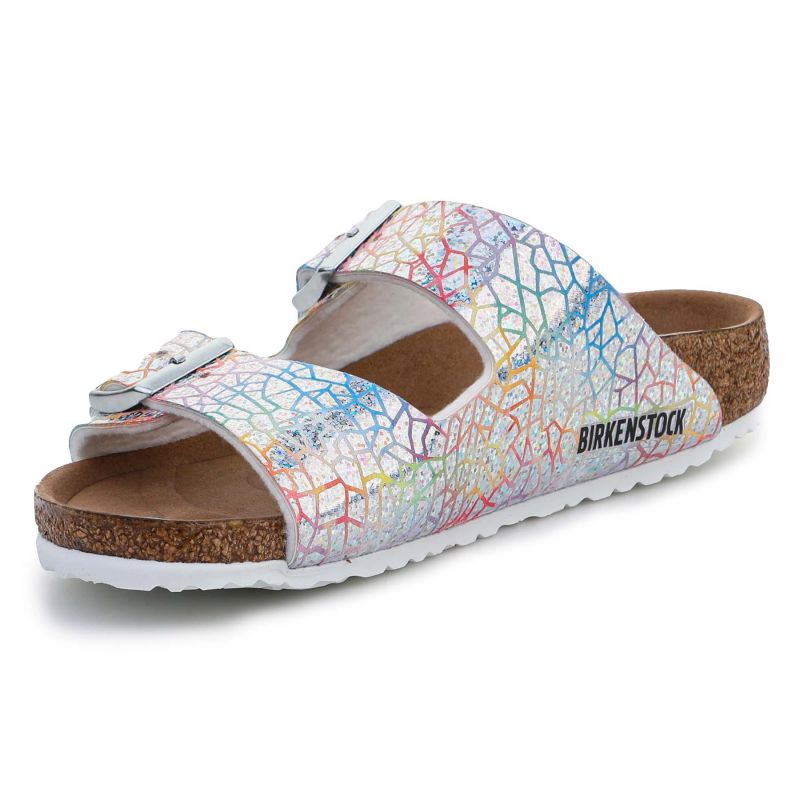 Birkenstock Arizona Kids Flashy Hologram Silver Jr 1022173 Footwear/Lifestyle/Brinkenstock Birkenstock