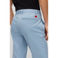 Hugo Boss men's slim-fit trousers in stretch cotton gabardine, light blue (50468314-451) In preparation Your Sports Performance