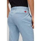 Hugo Boss men's slim-fit trousers in stretch cotton gabardine, light blue (50468314-451) In preparation Your Sports Performance
