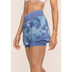 CASALL Breeze Printed Running Short, navy blue