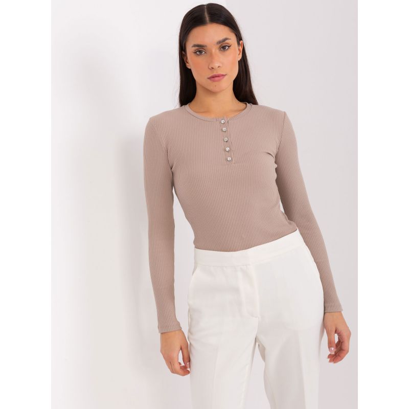 Dark Beige Cotton Blouse BASIC FEEL GOOD (RV-BZ-9211.26X) In preparation Your Sports Performance
