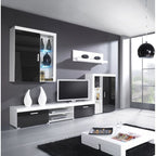 SAMBA hanging display cabinet (Unit 4) white/black gloss Bufety i witryny/Bufety i witryny na drewnianej podstawie Your Sports Performance