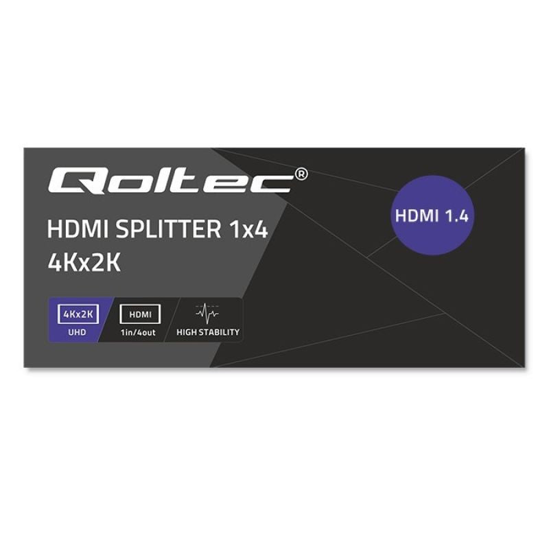 QOLTEC SPLITTER 4XHDMI 4KX2K | 3.4GB/S Kable i adaptery/Adaptery, przejściówki Your Sports Performance