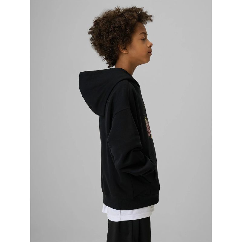 Loose-Fit Boys’ Hooded Sweatshirt 4F 4FJRAW26TSWSM3196-20S